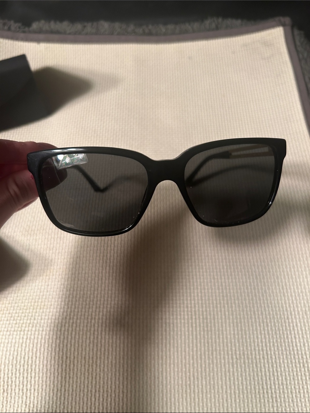 Versace Black Square Women's Sunglasses with Dark Lenses